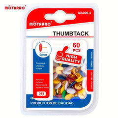 60 Assorted Colors Thumb Tacks Plastic Push Pins Office School Supplies