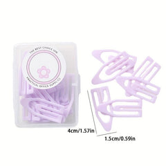 20pcs Macaron Boat Type Paper Clip Small Fresh Creative Box Size Pin Metal