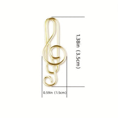 Music Note Paper Clip Cartoon Pin Office Supplies