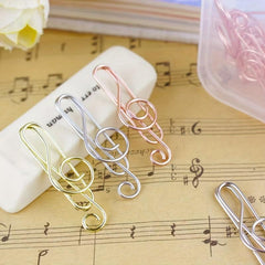 Music Note Paper Clip Cartoon Pin Office Supplies