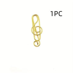 Music Note Paper Clip Cartoon Pin Office Supplies