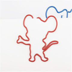 10pcs Animal Mouse Shape Paper Clip, Colorful Creative Pins