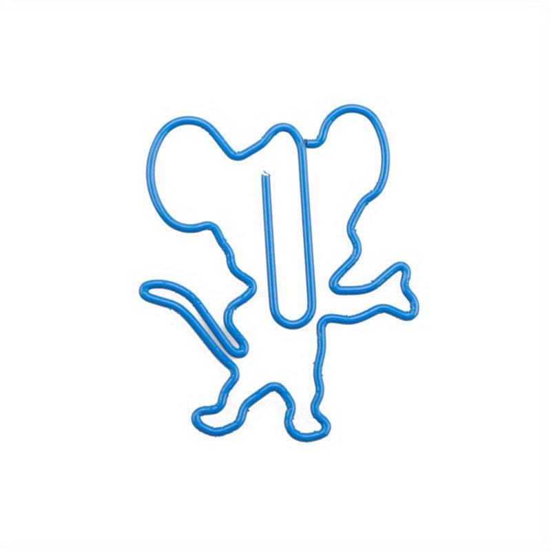 10pcs Animal Mouse Shape Paper Clip, Colorful Creative Pins