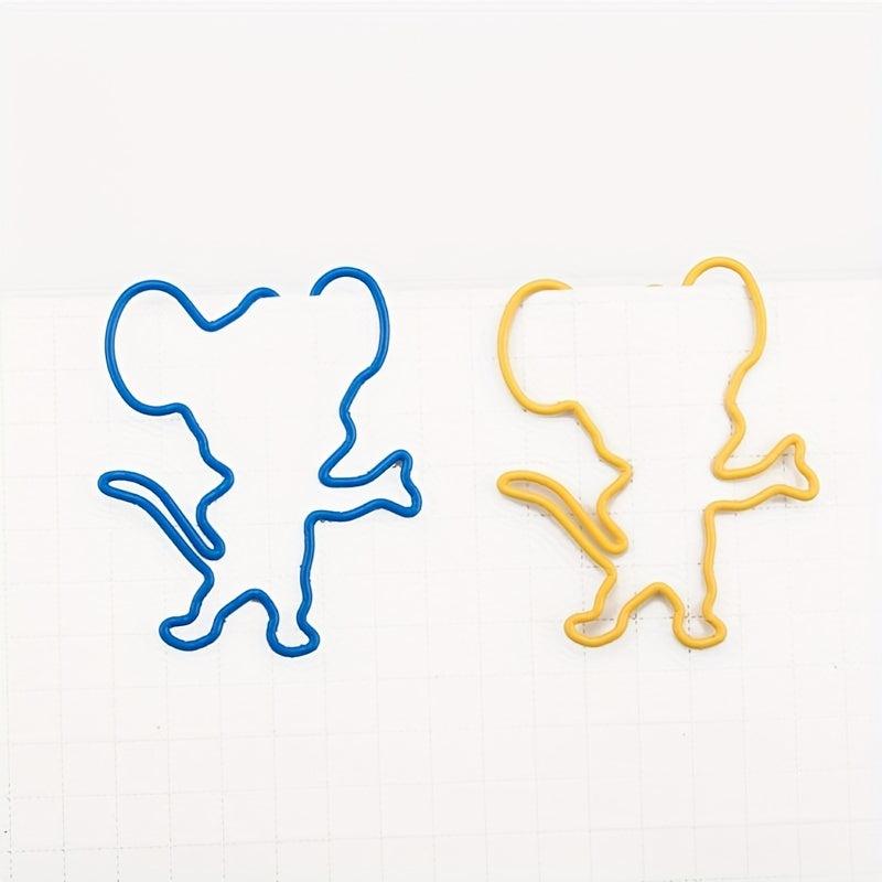 10pcs Animal Mouse Shape Paper Clip, Colorful Creative Pins