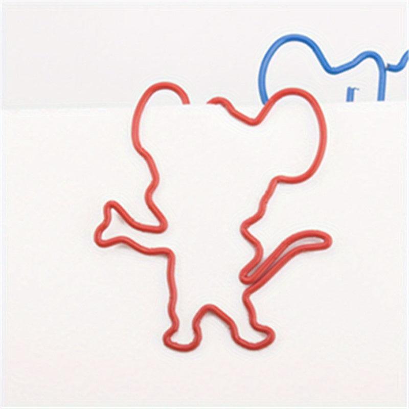 10pcs Animal Mouse Shape Paper Clip, Colorful Creative Pins