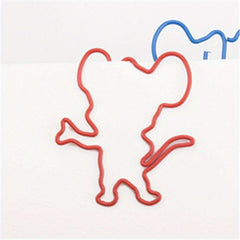 10pcs Animal Mouse Shape Paper Clip, Colorful Creative Pins
