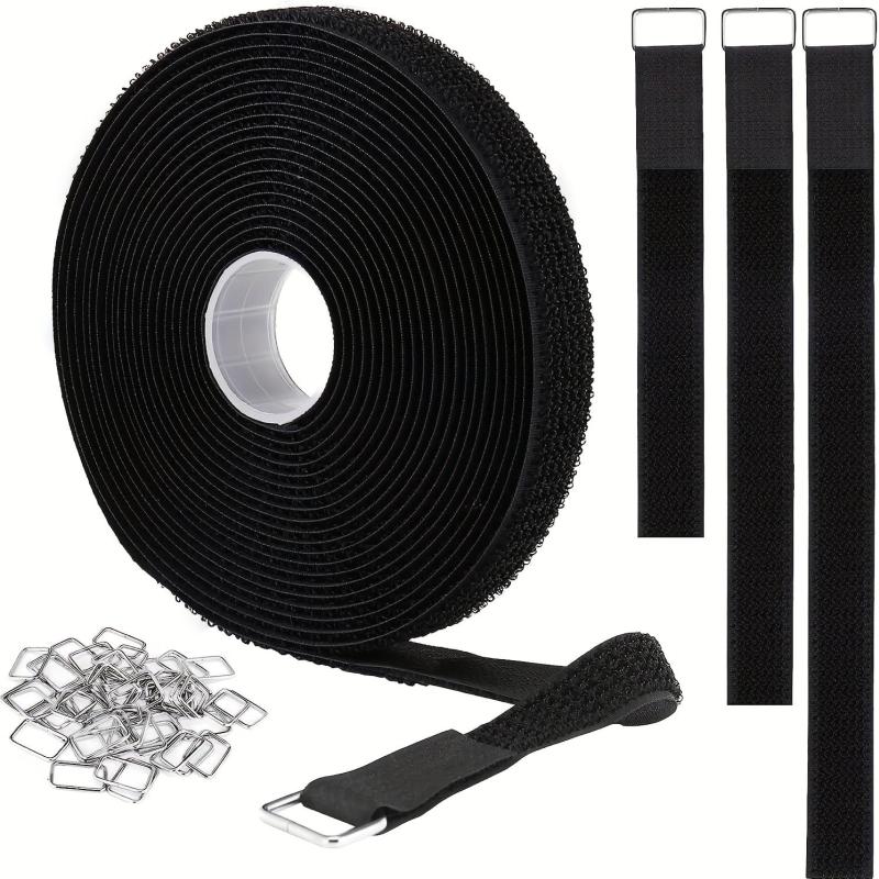 Adjustable Fastening Cable Strap with 25 Metal Buckles - 54cmx16'