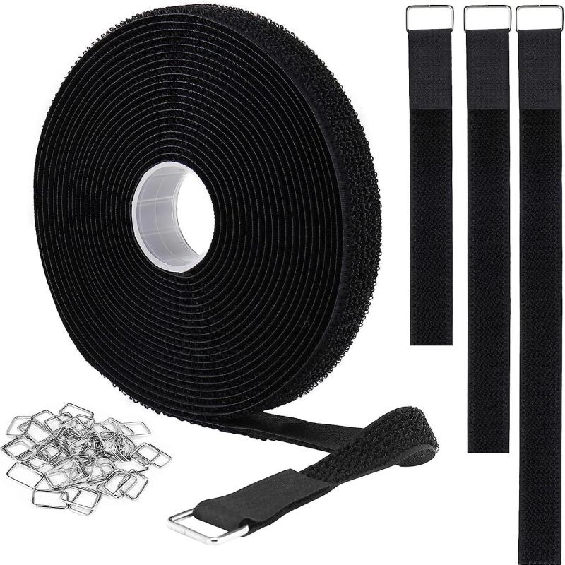 Adjustable Fastening Cable Strap with 25 Metal Buckles - 54cmx16'