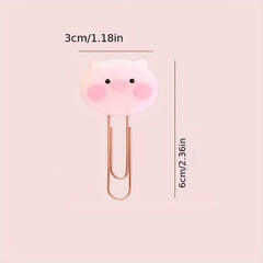 10pcs Cartoon Bookmarks Paper Clips Metal Clips Student Office Note Journal