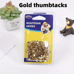 Thumbtacks Golden Nickel School Supplies