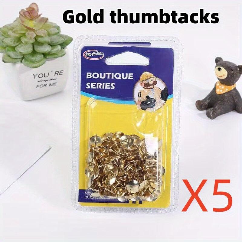 Thumbtacks Golden Nickel School Supplies
