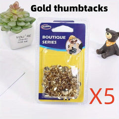 Thumbtacks Golden Nickel School Supplies