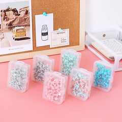60pcs Thumbnails Picture Boards Wall Nails Office Supplies