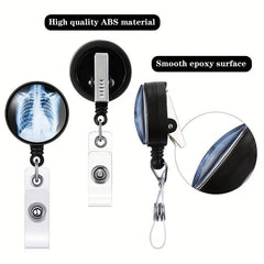 3pcs ABS Adhesive Retractable Easy Pull Buckle Spine Palm Human Head Clip