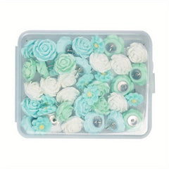 40pcs Rose Flower Pushpins in Box for Corkboard Office Map Bulletin Board