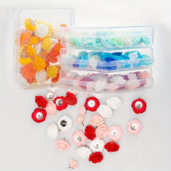 40pcs Rose Flower Pushpins in Box for Corkboard Office Map Bulletin Board