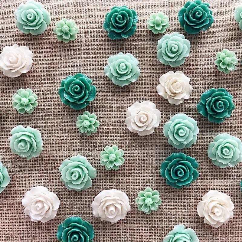 40pcs Rose Flower Pushpins in Box for Corkboard Office Map Bulletin Board