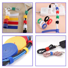 12rolls Colorful Hook And Loop Fastener Cable Organizer Strap