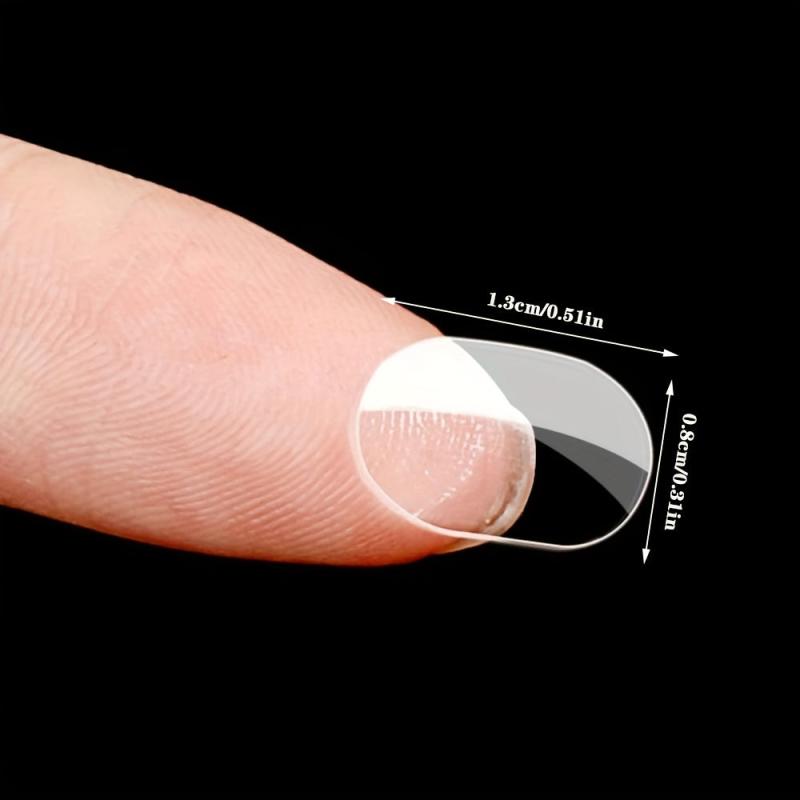 60pcs Transparent Glue Self Adhesive Fastener Tape For Blind Box Foot