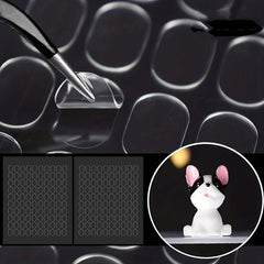 60pcs Transparent Glue Self Adhesive Fastener Tape For Blind Box Foot