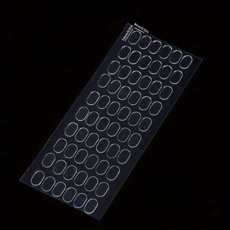 60pcs Transparent Glue Self Adhesive Fastener Tape For Blind Box Foot