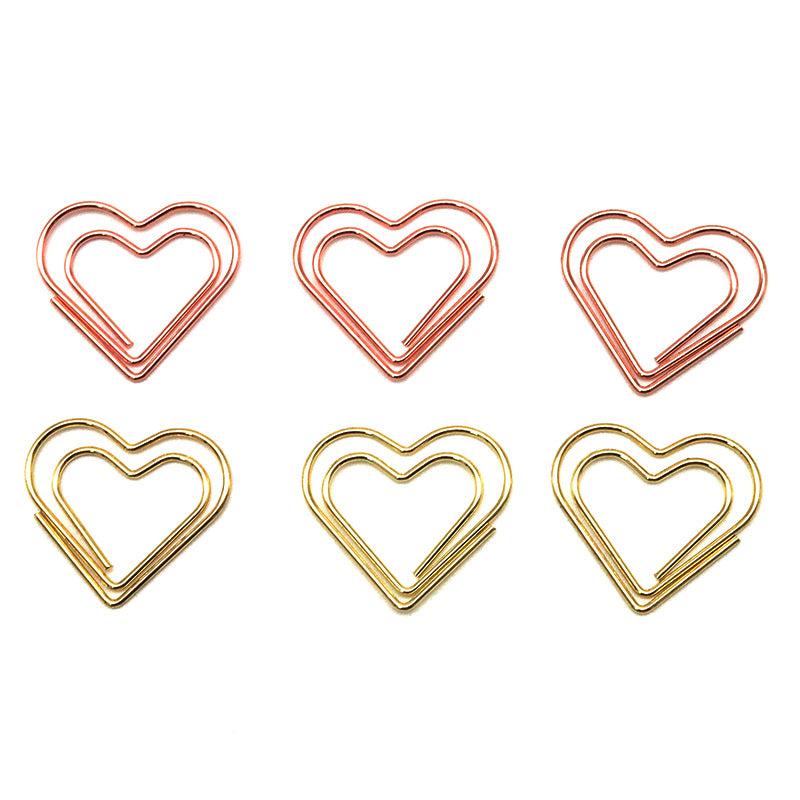 1pc Love Metal Paper Clips Stationery Special shaped Paper Clips