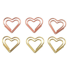 1pc Love Metal Paper Clips Stationery Special shaped Paper Clips