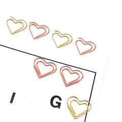 1pc Love Metal Paper Clips Stationery Special shaped Paper Clips