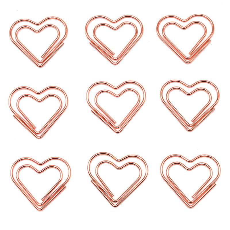 1pc Love Metal Paper Clips Stationery Special shaped Paper Clips