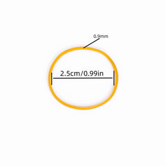 200 Yellow Rubber Bands 2.51cm Diameter - School, Office, Home Use