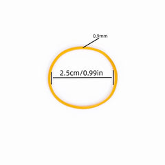 200 Yellow Rubber Bands 2.51cm Diameter - School, Office, Home Use