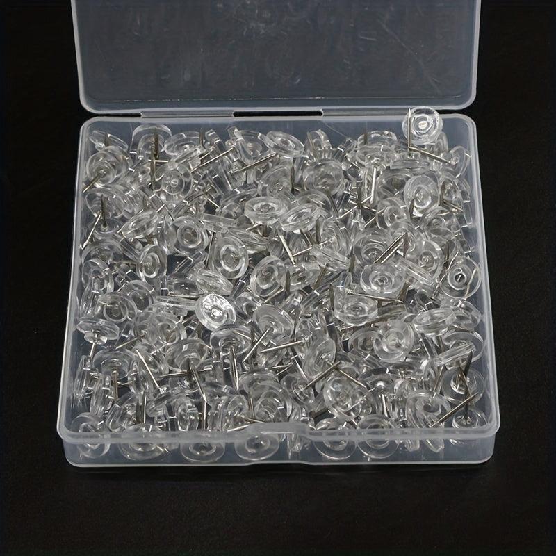 220 Pcs Round Head Nails Decoration Nickel Plated Flat Head Na