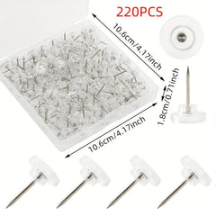 220 Pcs Round Head Nails Decoration Nickel Plated Flat Head Na