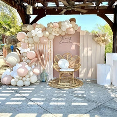 133pcs Cream Beige Balloon Garland Arch Kit for Weddings Birthdays Baby Showers