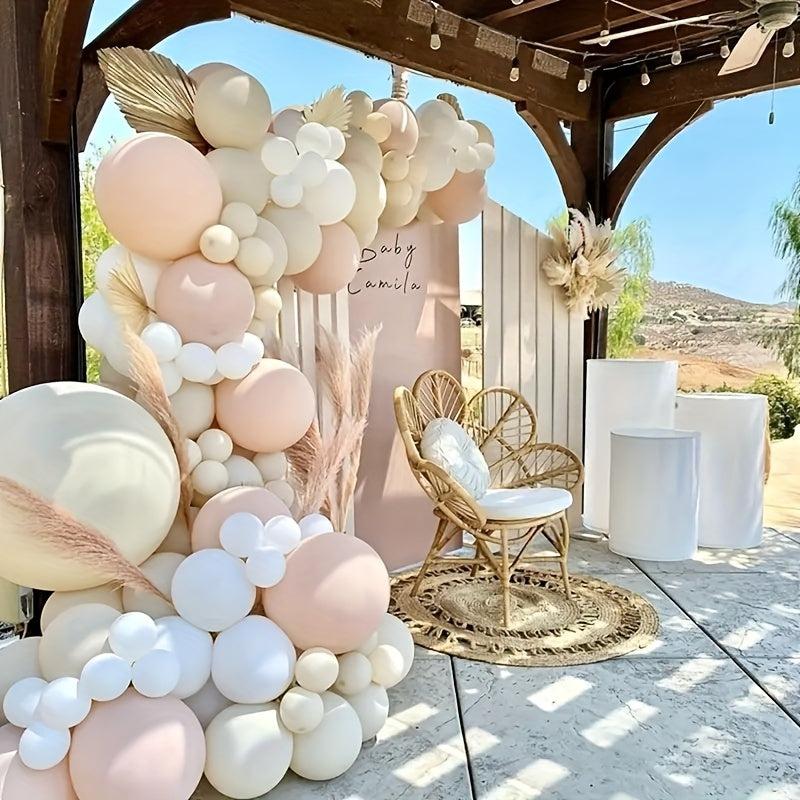 133pcs Cream Beige Balloon Garland Arch Kit for Weddings Birthdays Baby Showers