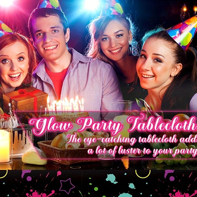 Neon Glow Table Cloths 274x137 cm Disposable Plastic