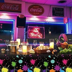 Neon Glow Table Cloths 274x137 cm Disposable Plastic