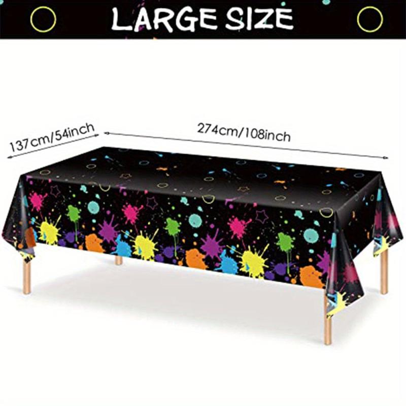 Neon Glow Table Cloths 274x137 cm Disposable Plastic