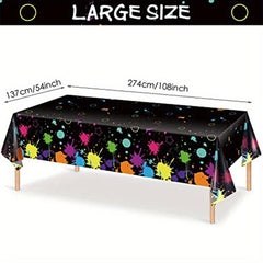 Neon Glow Table Cloths 274x137 cm Disposable Plastic
