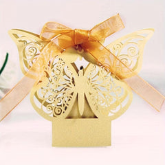 10pcs Pink Butterfly Candy Box Chocolate Goodie Boxes