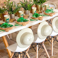 8pcs Hawaiian Leaf Pattern Paper Plates for Weddings Birthdays Summer Parties