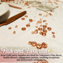 4000pcs Rose Gold Diamond Acrylic Rhinestone Table Confetti