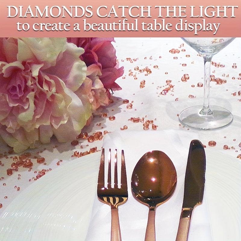 4000pcs Rose Gold Diamond Acrylic Rhinestone Table Confetti