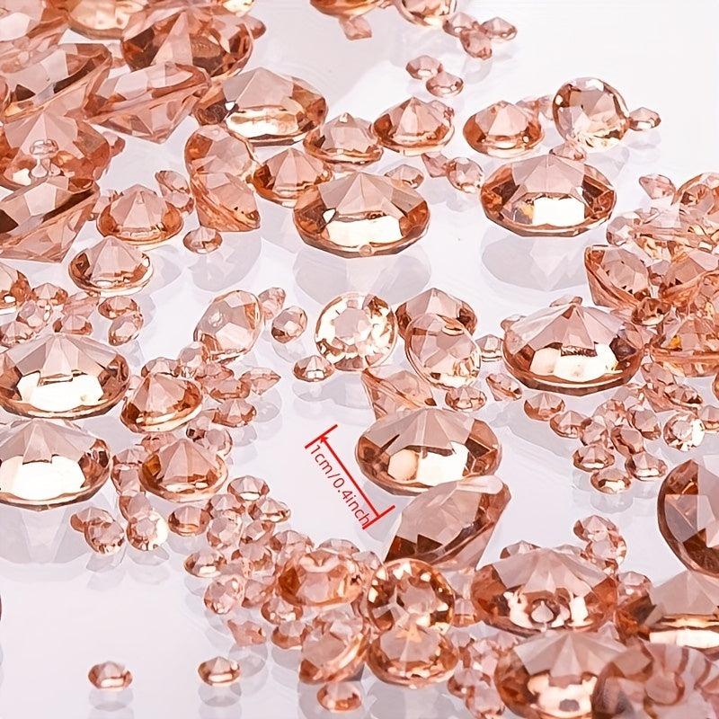 4000pcs Rose Gold Diamond Acrylic Rhinestone Table Confetti