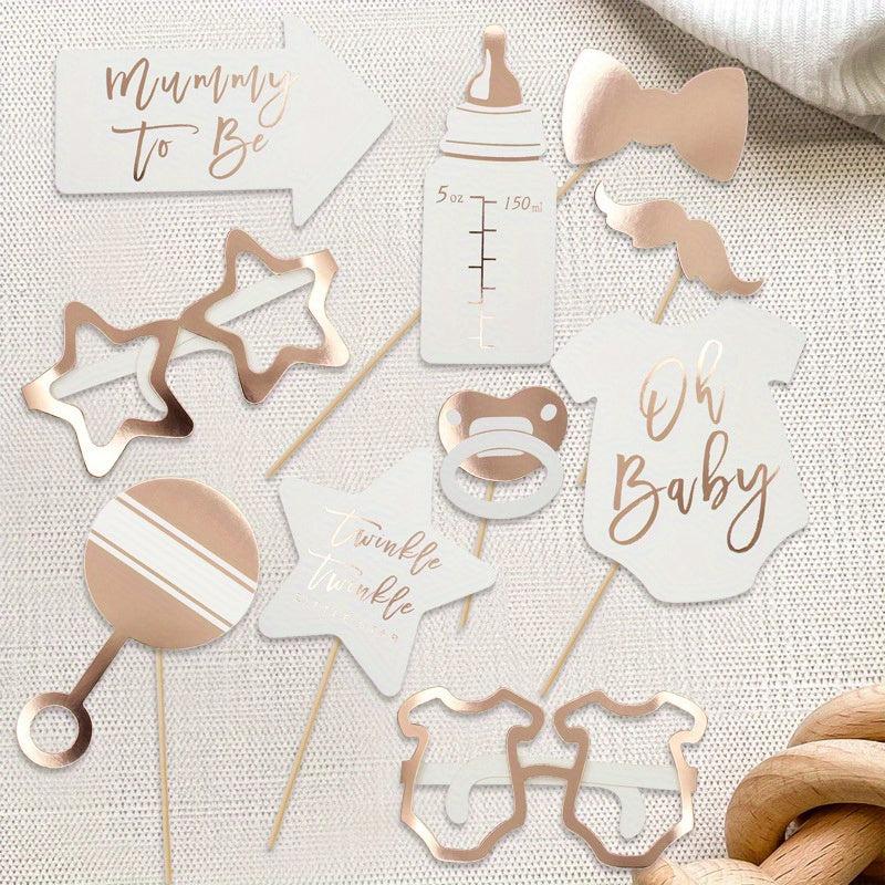 10pcs Mummy to Be Photo Props for Baby Shower and Birthday Party