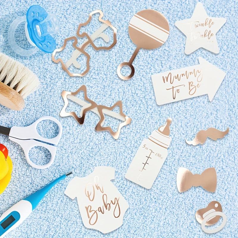 10pcs Mummy to Be Photo Props for Baby Shower and Birthday Party