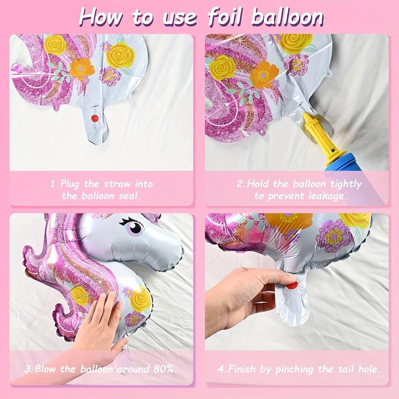 Unicorn Summer Party Set Birthday Theme Balloon Chain Wreath Decoration