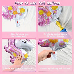 Unicorn Summer Party Set Birthday Theme Balloon Chain Wreath Decoration