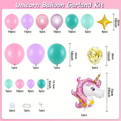 Unicorn Summer Party Set Birthday Theme Balloon Chain Wreath Decoration