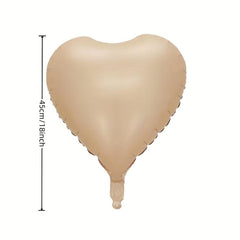 12pcs Retro Caramel Heart Foil Balloons for Events & Celebrations